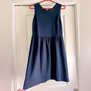 NWOT Loft Royal Blue & black Snake pattern Knit Dress size small back zip